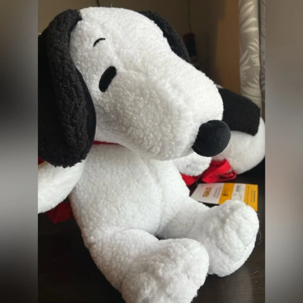 Peanuts White and Black Backpack